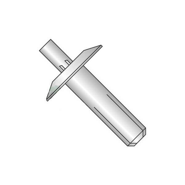 Newport Fasteners Drive Pin Rivet, Liner Head, 3/16 in Dia., 15/16 in L, Aluminum Body, 1000 PK 507700 - main